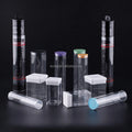 New Design OD16~58mm Clear Transparent Plastic Packaging Tubes with Screen Printing Custom Length for Gift & Craft Storage
