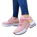 Large Size European and American New Casual Sports Shoes Heel Round Toe Lace Mesh Breathable Women's Shoes