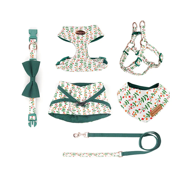 Factory Direct Custom Logo Dog Harness Leash Collar Set Personalized Nylon & Polyester Wholesale
