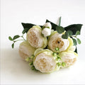Small Pieces Vintage Bouquet 5 Heads Artificial Peony Bunch for Home Decor