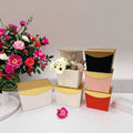 High Quality In-Stock 3 Piece Set Flower Gift Box Customizable Bronzing Pattern Clamshell Gift Packaging with Embossing Printing
