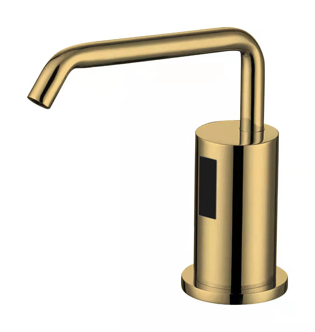 Brushed Gold Automatic Faucet Shape Soap Dispenser
