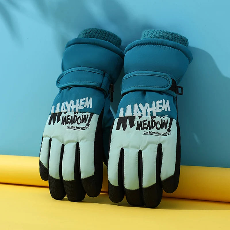 Winter Warm Cute Cartoon Children Windproof Gloves Kids Cheap Winter Gloves