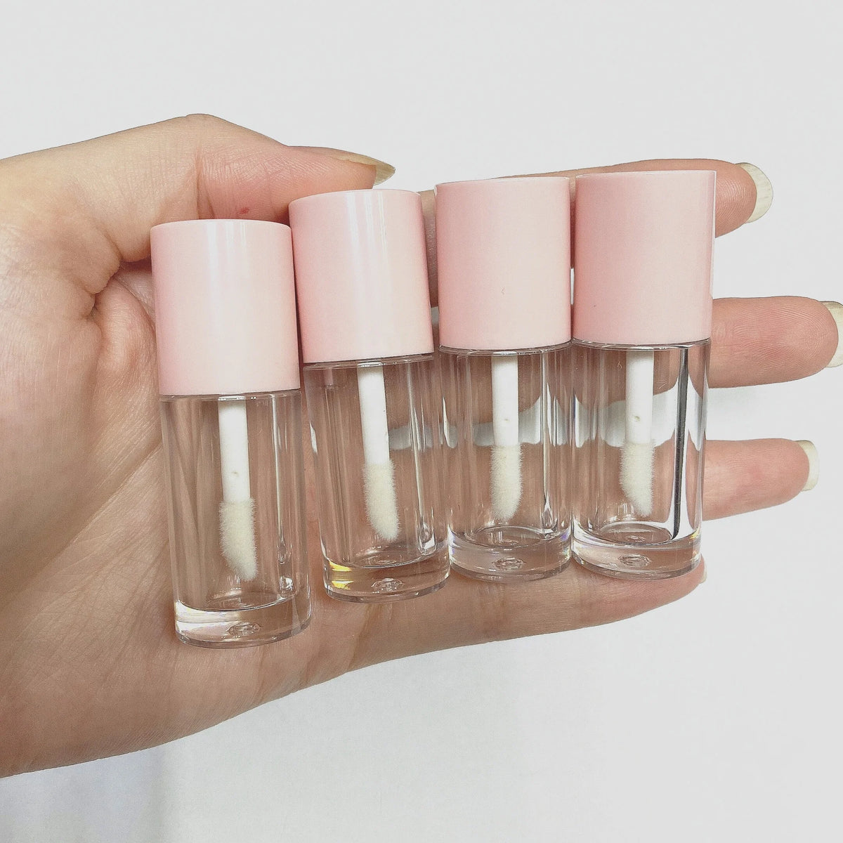 Jinlan Custom Logo Pink Mini Fat Empty Lip Tint Bottle Lip Gloss Containers Lipgloss Tubes and Packaging