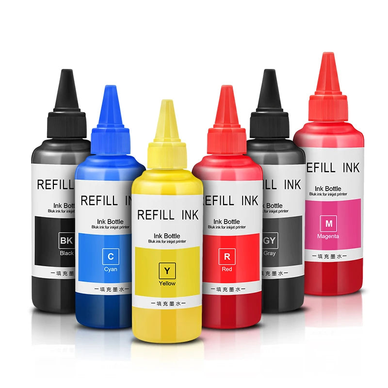 Ocbestjet 6 Colors XP 15000 Refillable Pigment Ink for Epson XP 15000 XP-15000 XP-8500 8505 Printer