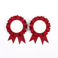 Pleated Satin Award Ribbon with Button Badge Pin Grosgrain Rosette Ribbon for Decoration