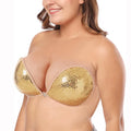 Sexy Silicone Adhesive Brallete Invisible Dress up Mature Women Expose Nipple See Through Push up Bra