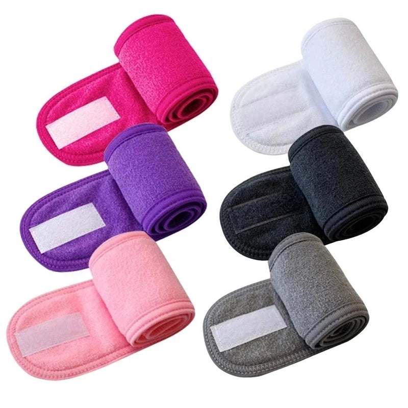 Double-Sided Beauty Adjustable Wide Hairband Non-Slip Yoga Spa Bath Shower Makeup Wash Face Cosmetic Headband Women Accessories