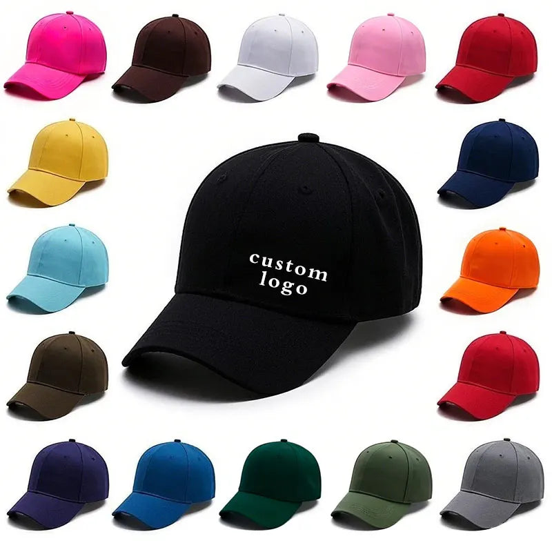 Customizable 6 Panel Baseball Cap Closed Back Design Adjustable Size Colors Sweatband OEM Logo Customization Available