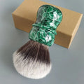 Dishi 30mm  Private Label Vegan Bristle Hair Green Resin Handle Shaving Brushes Wholesale