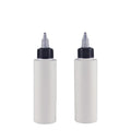Hot Sale 100ml HDPE White Plastic Twist Cap Squeeze Extrusion Bottle with Pointed Mouth Lid