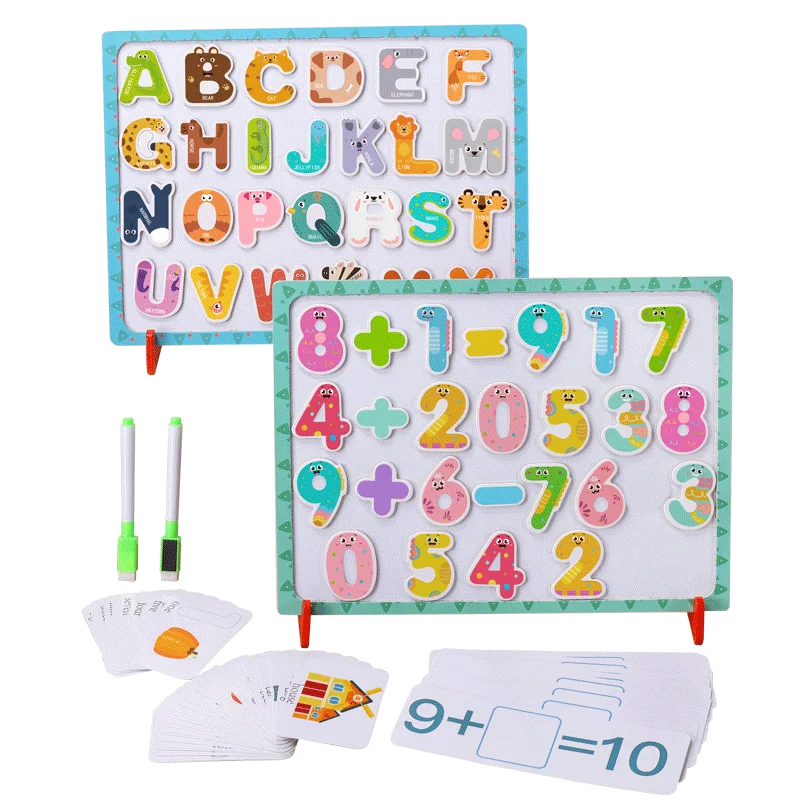 Hot Sale Kids Animal Spelling Game Alphabet Number Puzzle Toy Teaching Aids Early Learning Educational Toys for Kids