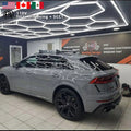 110V Dimmable Auto Detailing LED Light 5CCT Honeycomb Ceiling Lamp 15 Grid System Garage Hexagrid for Car Wash Station Workshop