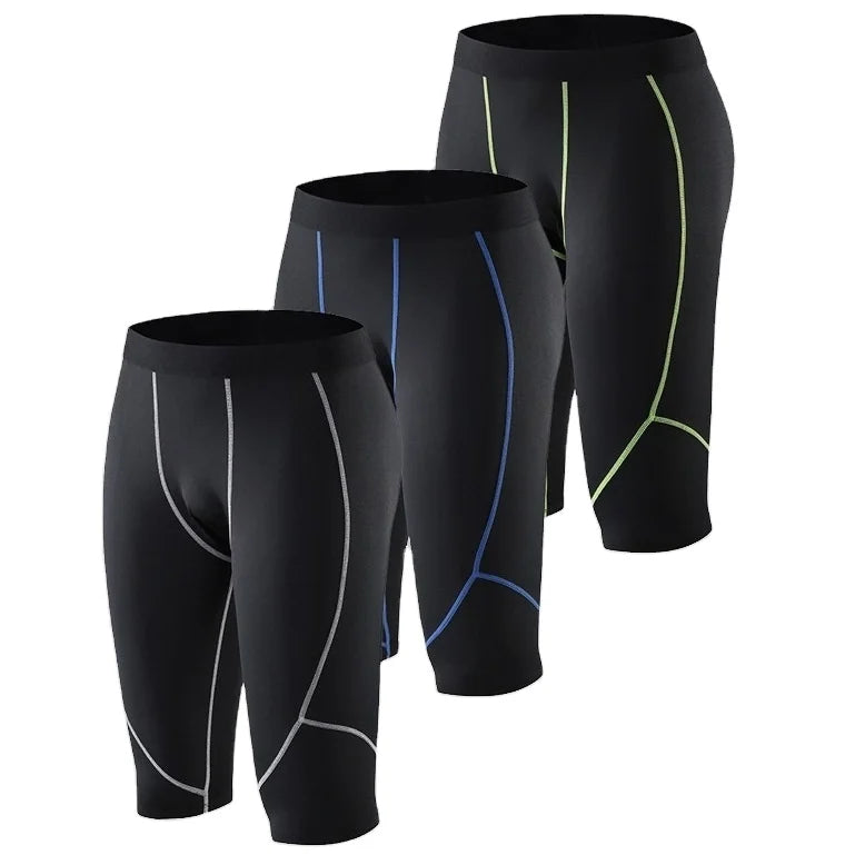 Men Basketball Sports Stretch Gym Fitness Shorts Quick Dry Breathable Running Compression Shorts