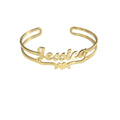 Custom Name Bangle Bracelet Stainless Steel Cuff Bangle for Women Personalized Letter Bangle