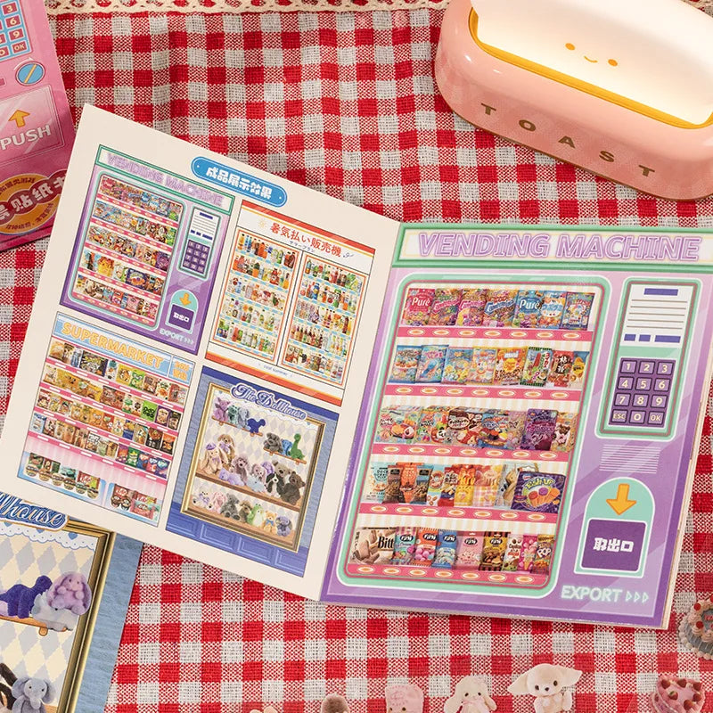24 Sheets of Stickers Per Pack Trafficking Happy Series Japanese Landscape Decompression Fun Handbook Material Stickers 2 Models