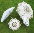 White Lace Craft Bride Umbrella  Mini Decoration Umbrella Props White Ivory Lace Parasol Bride Wedding Umbrellas