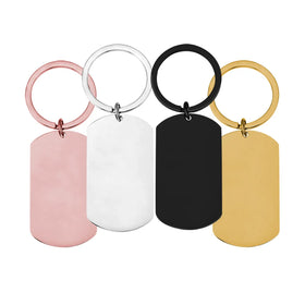 Wholesale Custom Logo Personalized Stainless Steel Keychain Souvenirs Keychain for Gift Customization Blanks