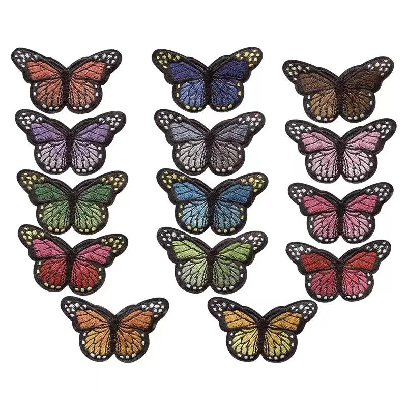 Butterfly Cartoon Embroidery Patch Embroidered Badge Clothing Keychain Ironing Lace Patch