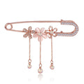 Joyas Fashion Jewelry Rhinestone Flower Customized Designer Brooches Pins Women Premium