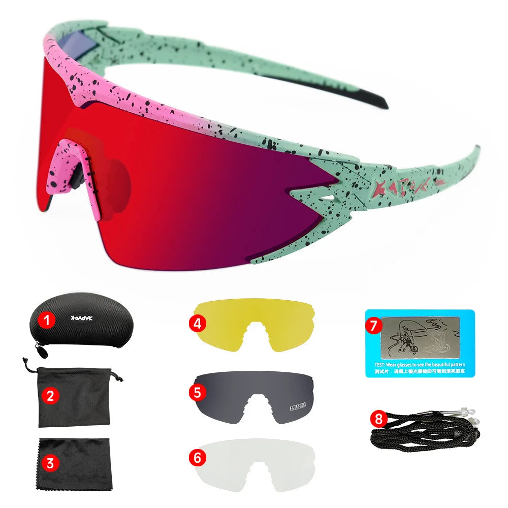 Polarized Cycling Glasses Mountain Bike Cycling Sunglasses Eyewear Bicycle Glasses Sport Sunglasses for Men Women