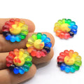 Smile Colorful Flower Flatback Resin Cabochon Kawaii Sunflower Craft for Hairpin Making Phone Chain Accessories