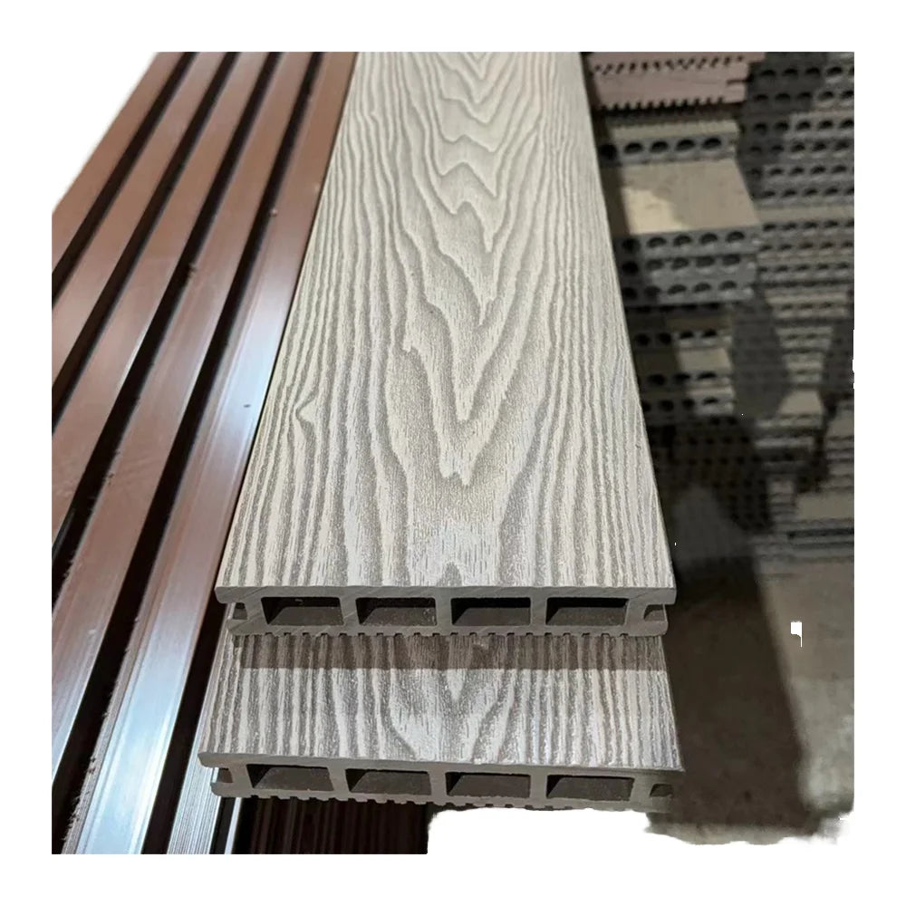 Best Price Customizable WPC Hollow Strong Composite Flooring Modern Anti-Slip Waterproof Outdoor Deck Garden Basement Bathroom