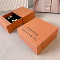 Luxury Highend Jewelry Gift Box Sponge Lining Textured Paper Embossed Design Recycled Materials for Necklaces Rings Storage