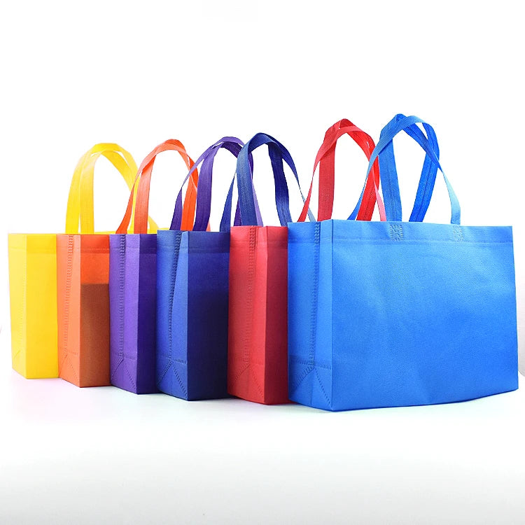 Qetesh Wholesale Promotional Shopping Bags Customization Advertising Colored Non Woven Tote Bag for Daily Life