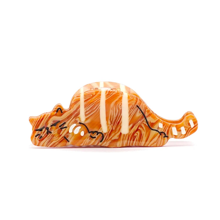 CANYUAN Korean Style 8.3cm Striped Cat Acetate Colorful Fashion Cute Back Head Animal Hair Claw Clips