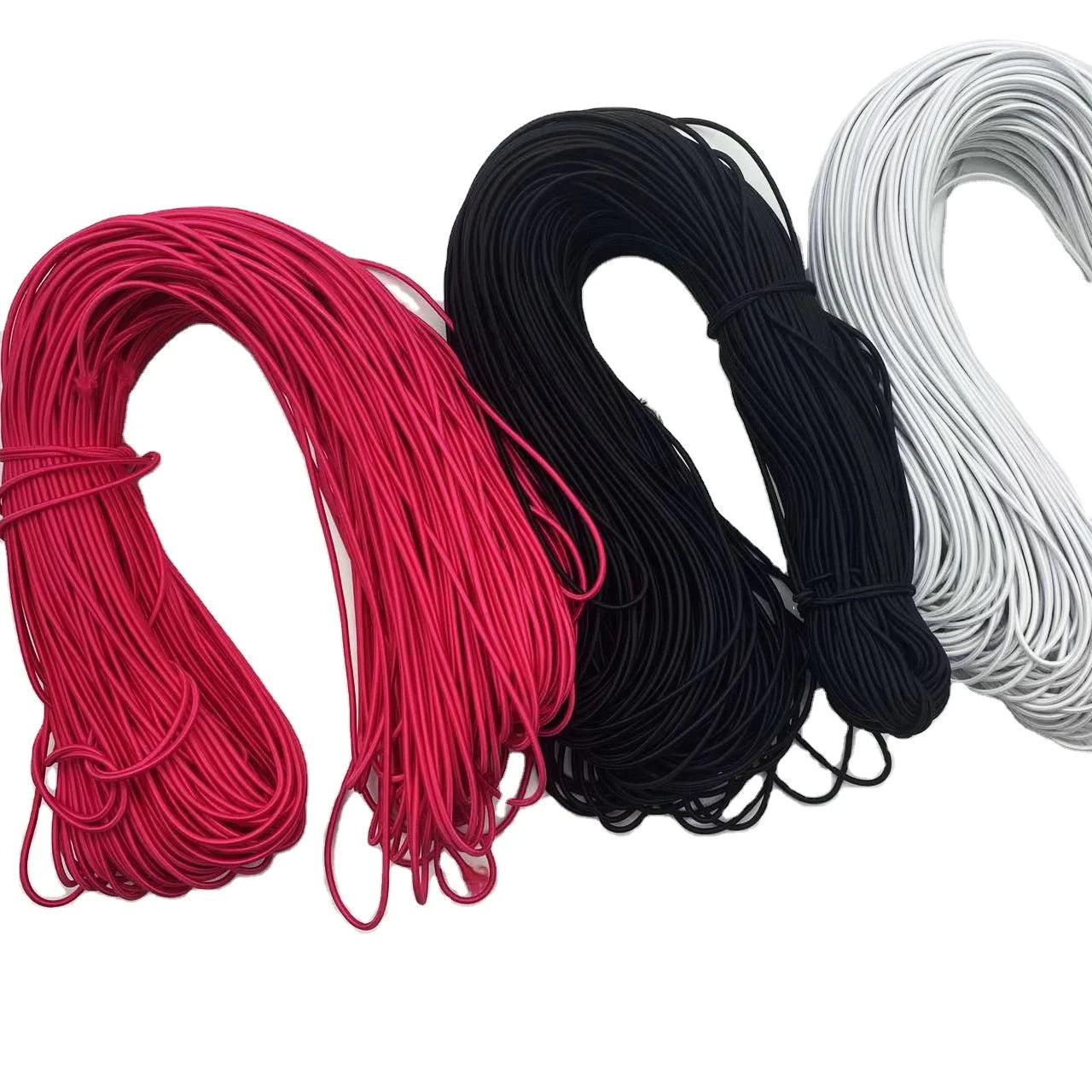 Hengda Customized High Quality 5mm 6mm 8mm Black Latex Stretch Rope Clothing for Bags Guaranteed Quality Proper Price Factory