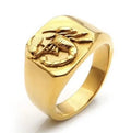 Fashion Jewelry Rings Classic Punk Scorpion Engraved Signet Animal Stainless Steel Rings for Men Male Gift Size 7-13