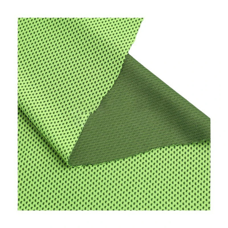 100% Polyester Knitted Soft Towel Fabric Quick-Drying Breathable T-shirt Two-Color Honeycomb Mesh Cloth for Lining Memory