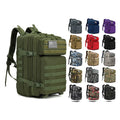 45L Tactical Outdoor Hike Backpack-Waterproof PVC Lining External Frame Moto & Biker Style