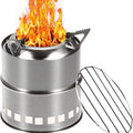Portable Lightweight Mini 304 Stainless Steel Foldable Barbecue Grill for Backpacking Survival and Camping Kitchen