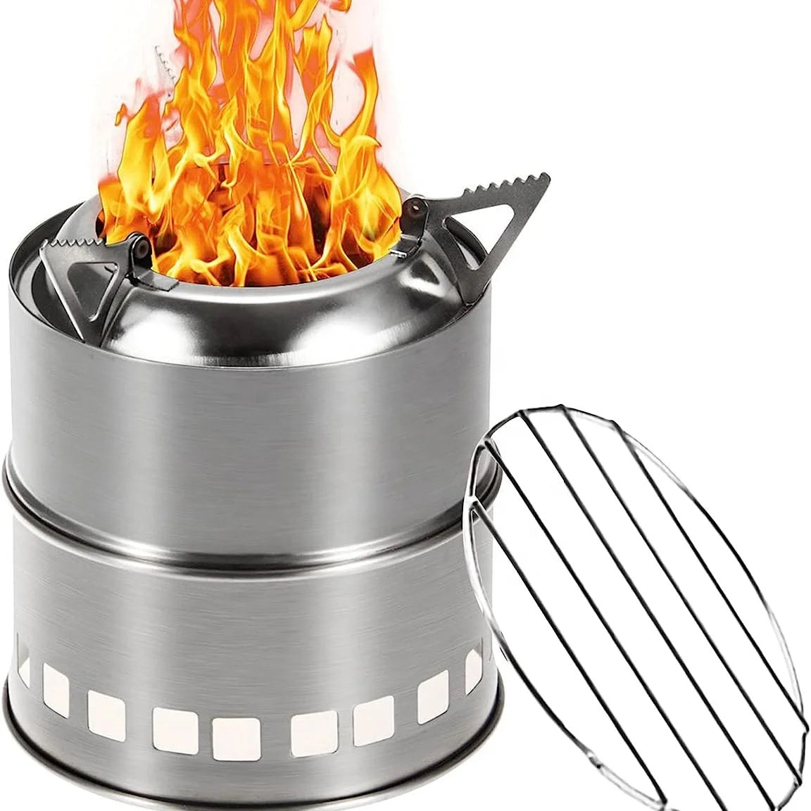 Portable Lightweight Mini 304 Stainless Steel Foldable Barbecue Grill for Backpacking Survival and Camping Kitchen