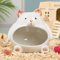Cartoon Animal Shape Hamster Nest Hideout White Ceramic Hamster House