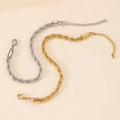 DEE.LUN BSCI Jewelry Factory for Men Women 5mm Gold Plated Classic Twist Rope Chain Bracelet Stainless Steel Gift