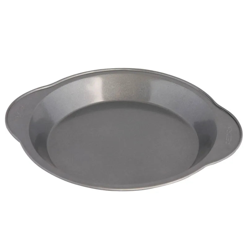 Non Stick Carbon Steel Shallow Round Baking Pan Kitchen Bakeware Tools Bread Baking Trays for Baking Oven with Handle