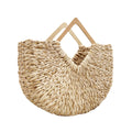 Wholesale Fashion Women's Summer Beach Tote Handmade Woven Raffia Straw Bag with Two Handles and Letter Decoration