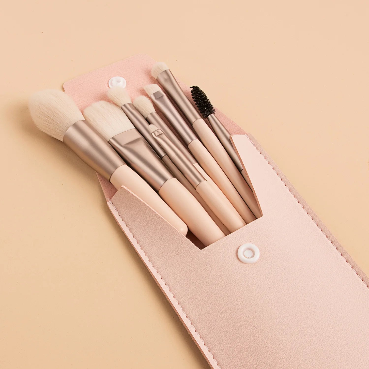 8 Kits Mini Makeup Brush Set Soft Hair 4 Colors Private Label Pink Face Eye Makeup Brushes Kit Professional Makeup Brushes