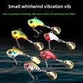 VIB Vib-007 Metal Vibra Lure-Fast Rotating Small Whirlwind Vibration Printed Hooks for Salmon Sea Rivers Lakes & Streams Fishing