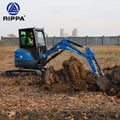 RIPPA EPA Home Excavator Machine Kubota Engine Small Micro Crawler Bagger Digger Mini Excavators 1 Ton 2 Ton 3.5 Ton