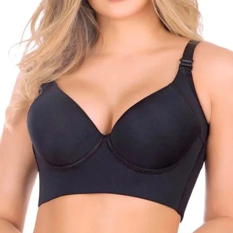 Women Deep Cup Bra Hide Back Fat Underwear Shpaer Incorporated Full Back Coverage Plus Size Push up Bra