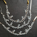 SLBRIDAL Handmade Wired Opal Crystal Rhinestones Wedding Hair Accessories Hair Vine Bridal Headband Bridesmaids Women Jewelry