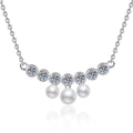 S925 Sterling Silver Moissanite Freshwater Pearl Smile Pendant Necklace for Women Wholesale Product Category