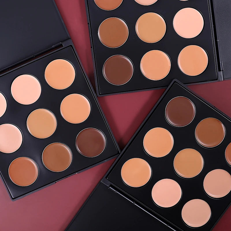 Wholesale 9 Color Cream High Pigment Full Coverage Body Private Label Concealer Palette
