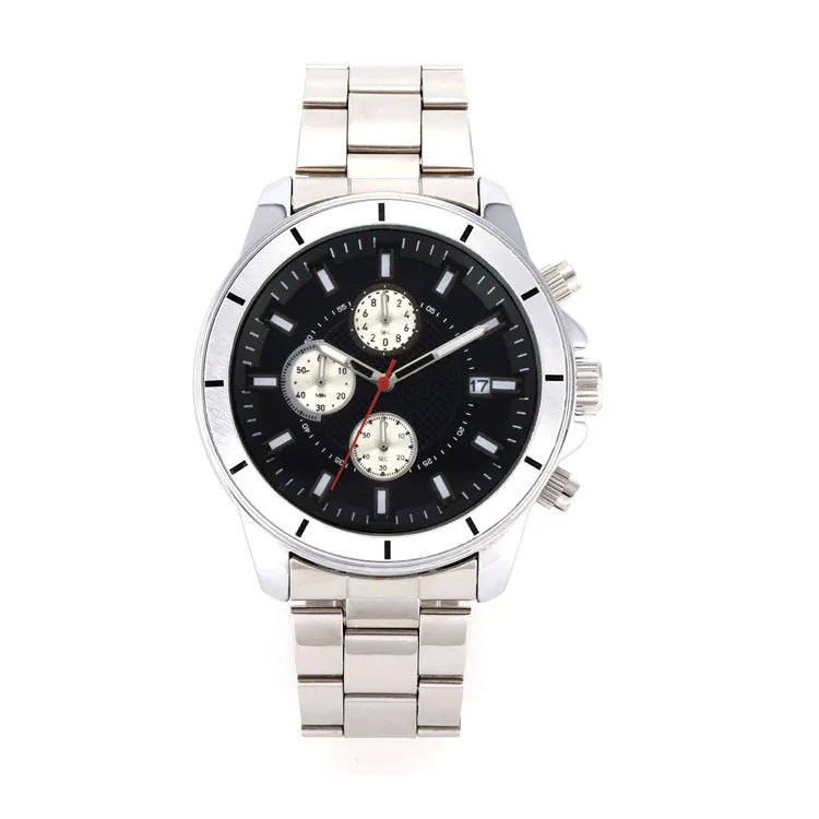 BOMAXE Custom Men's Hot Sale Quartz Sport Watch Alloy Case Leather Band Crystal Waterproof Business Style Pointer Fashion Watch