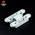 White Zinc Alloy Modern Door Hidden Hinge Adjustable Soft Closing Heavy Duty Invisible Concealed