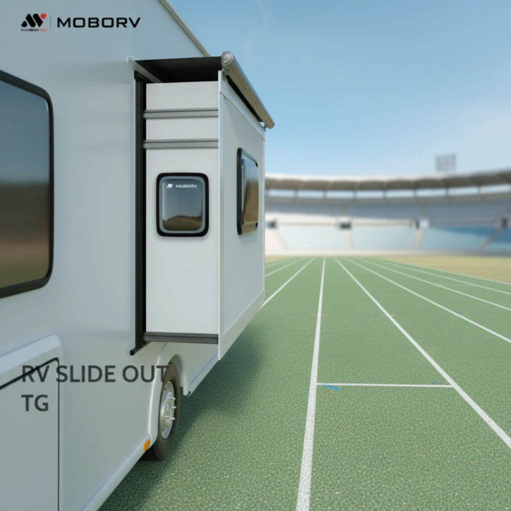 MOBORV Aluminum Profile Electric Mechanism System Load Bearing Customizable Slider Awning Part Caravan RV Slide Out System
